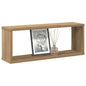 Mensole Parete A Cubo 2 Pz Artigianale 30X15X30 Cm Truciolato Rovere Artigianale