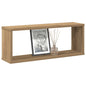 Mensole Parete A Cubo 2 Pz Artigianale 30X15X30 Cm Truciolato Rovere Artigianale