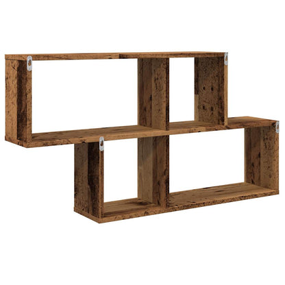 Scaffale A Parete Legno Vecchio 100X18X53 Cm In Truciolato
