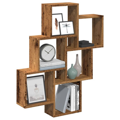 Mensola A Muro A Cubo Artigianale 78X15X93 Cm Legno Multistrato