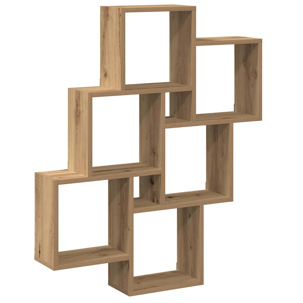 Mensola A Muro A Cubo Artigianale 78X15X93 Cm Legno Multistrato