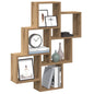 Mensola A Muro A Cubo Artigianale 78X15X93 Cm Legno Multistrato