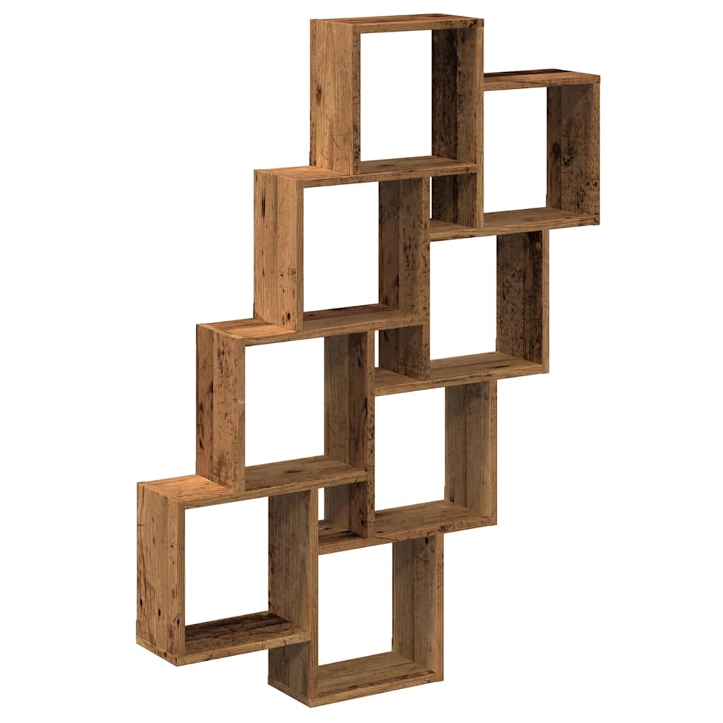 Mensola A Muro A Cubo Antico 90X15X119,5 Cm Legno Multistrato