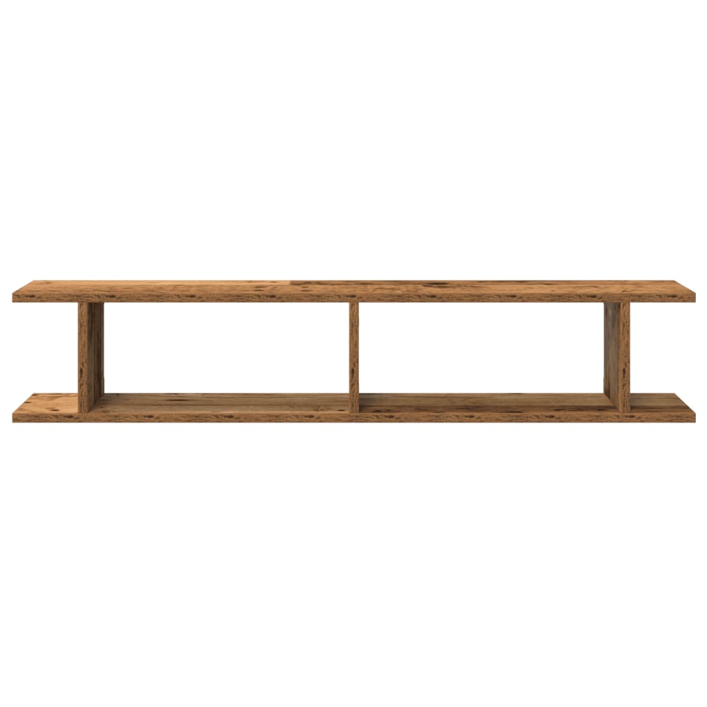 Mensole Da Parete 2Pz Legno Vecchio In Truciolato Legno Antico