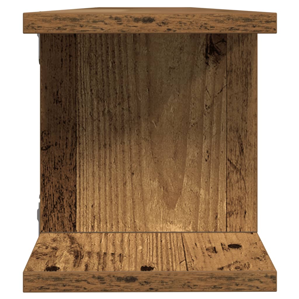 Mensole Da Parete 2Pz Legno Vecchio In Truciolato Legno Antico
