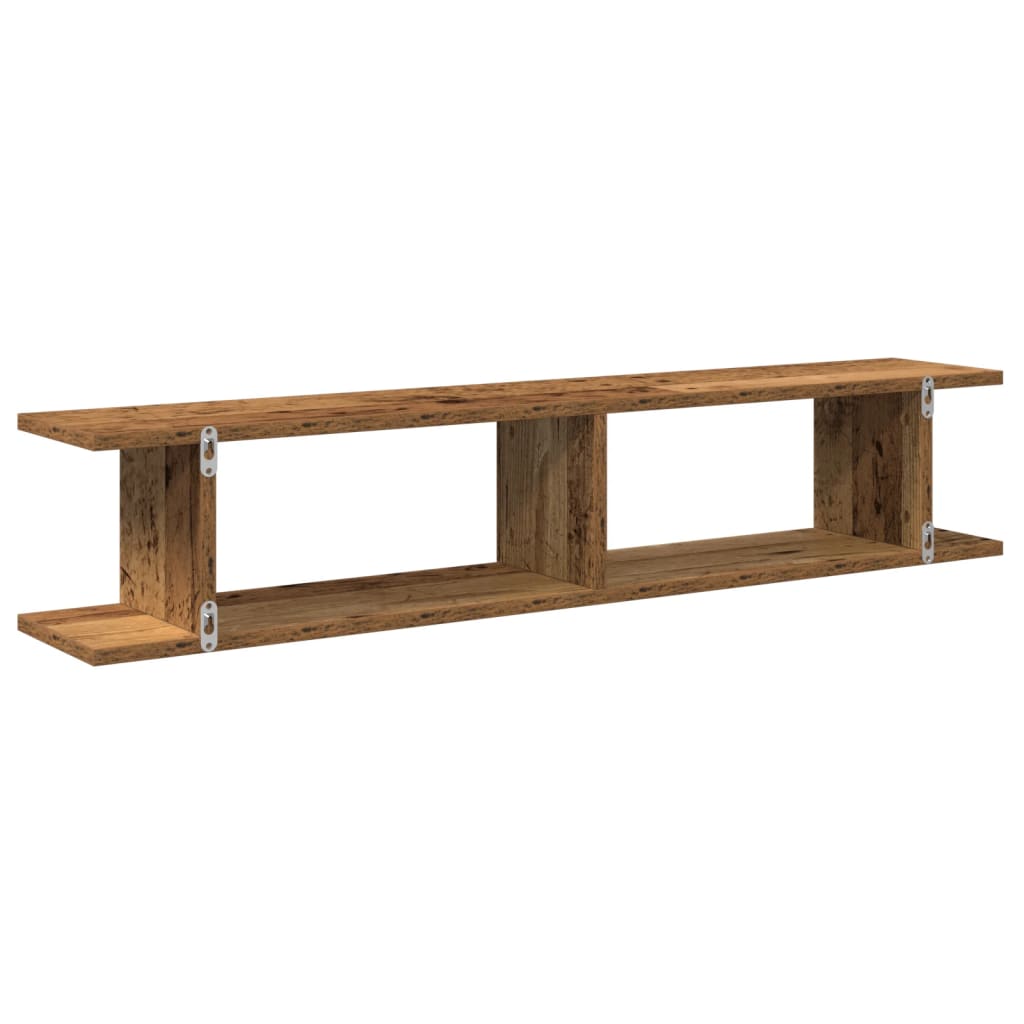 Mensole Da Parete 2Pz Legno Vecchio In Truciolato Legno Antico