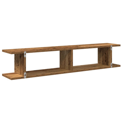 Mensole Da Parete 2Pz Legno Vecchio In Truciolato Legno Antico