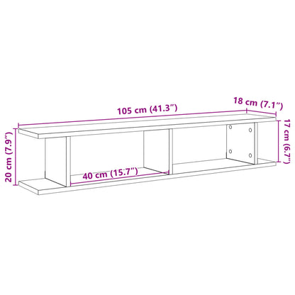 Mensole Da Parete 2Pz Legno Vecchio In Truciolato Legno Antico