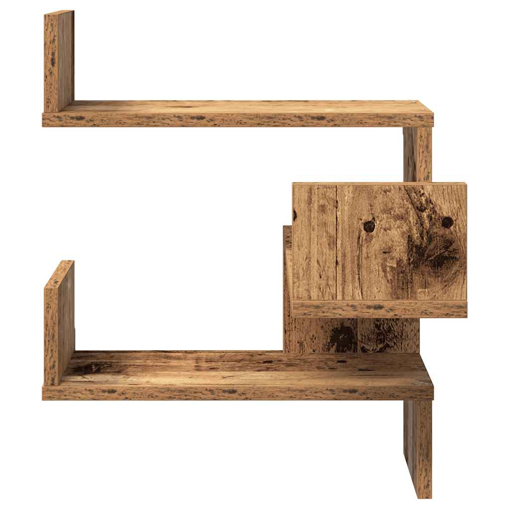 Mensole Angolari 2Pz 40X40X49,5 Cm In Truciolato Legno Antico