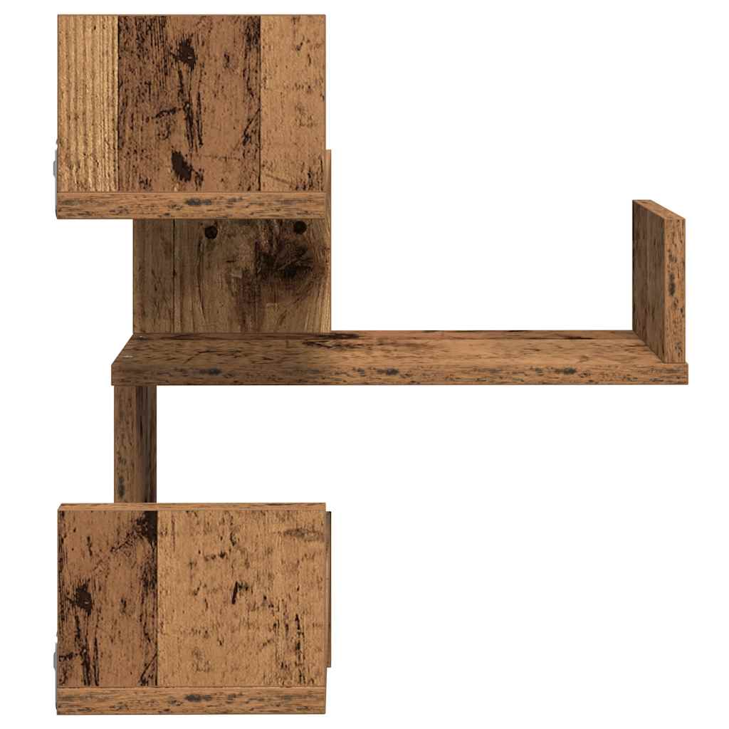 Mensole Angolari 2Pz 40X40X49,5 Cm In Truciolato Legno Antico