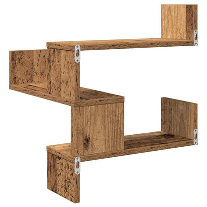 Mensole Angolari 2Pz 40X40X49,5 Cm In Truciolato Legno Antico