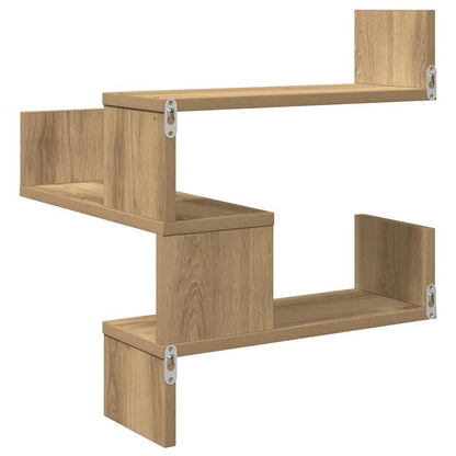 Mensole Angolari 2Pz Artigianale 40X40X49,5 Cm In Truciolato Rovere Artigianale