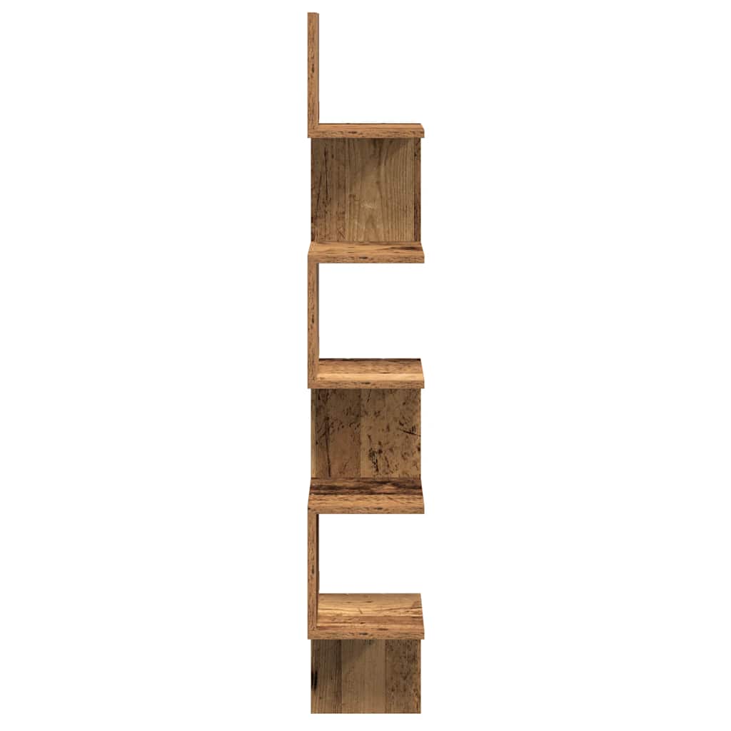 Mensola Angolare 20X20X127,5 Cm Truciolato Legno Antico