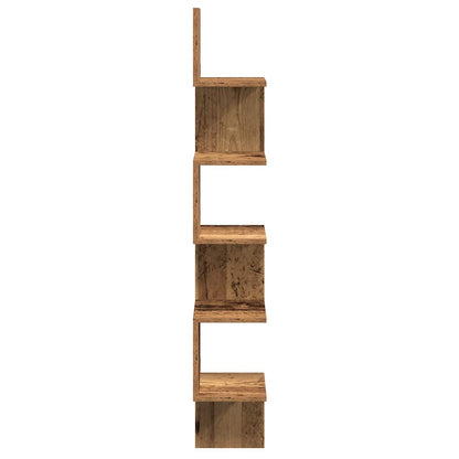 Mensola Angolare 20X20X127,5 Cm Truciolato Legno Antico