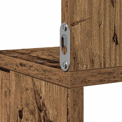 Mensola Angolare 20X20X127,5 Cm Truciolato Legno Antico
