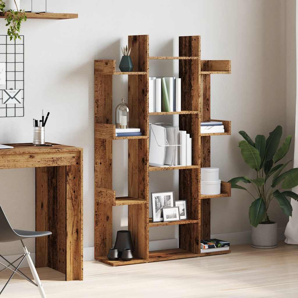 Libreria Legno Antico 86X25,5X140 Cm In Legno Multistrato