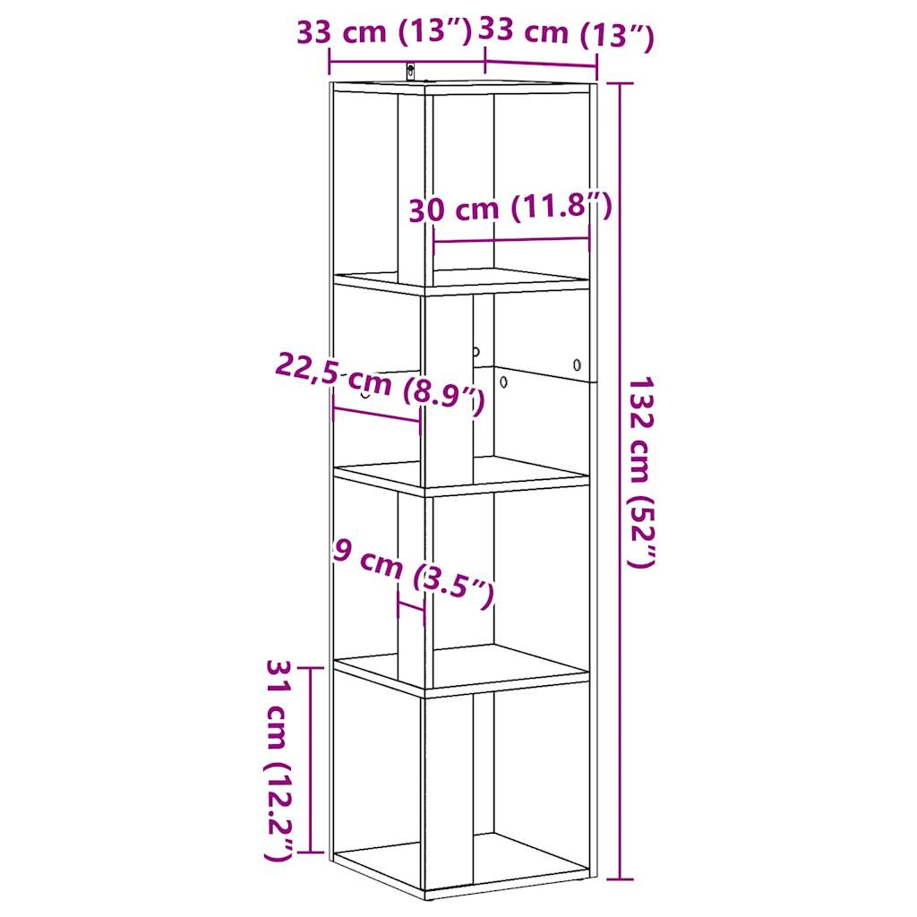 Scaffale Angolare Legno Vecchio In Truciolato Legno Antico