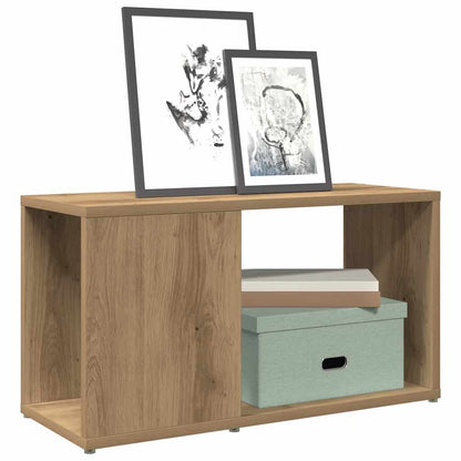 Mobile Porta Tv 80X24X32Cm Legno Multistrato Rovere Artigianale