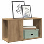 Mobile Porta Tv 80X24X32Cm Legno Multistrato Rovere Artigianale