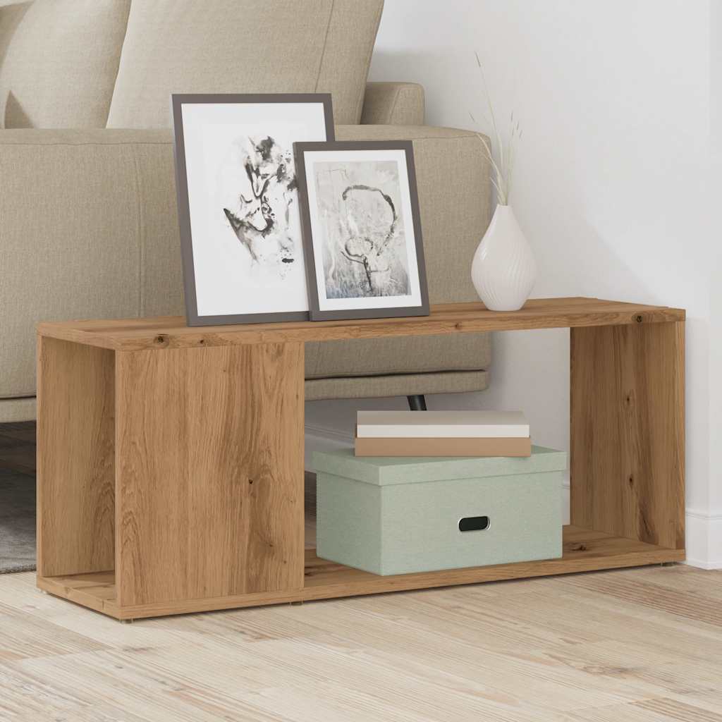 Mobile Porta Tv 80X24X32Cm Legno Multistrato Rovere Artigianale