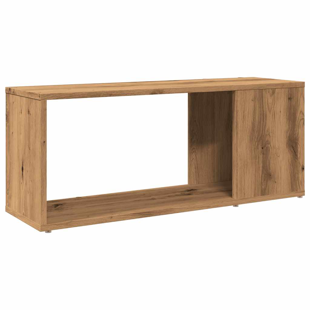 Mobile Porta Tv 80X24X32Cm Legno Multistrato Rovere Artigianale