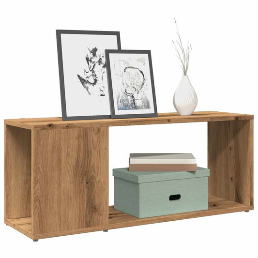 Mobile Porta Tv 80X24X32Cm Legno Multistrato Rovere Artigianale