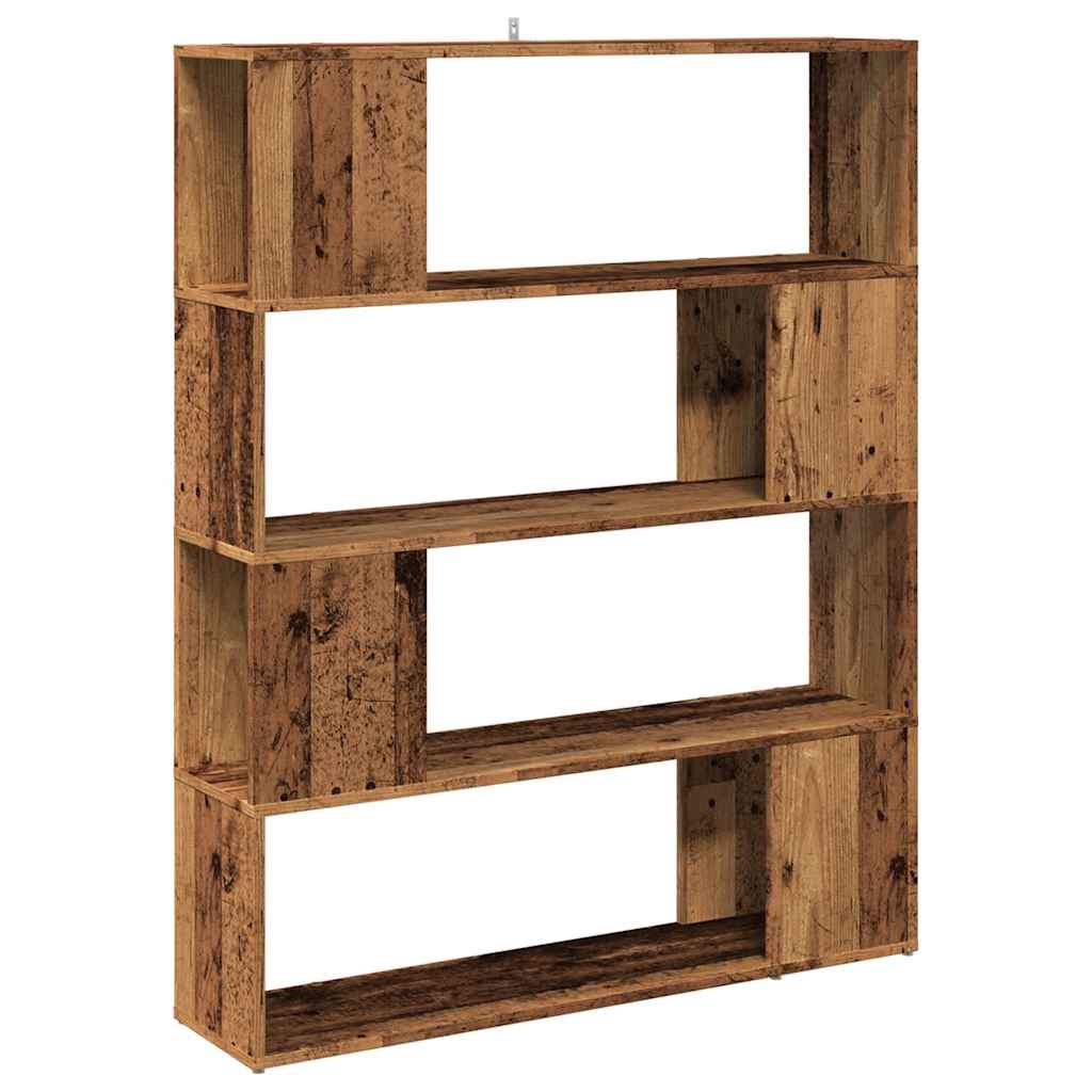 Libreria/Divisorio In Legno Vecchio 100X24X124,5 Cm Rovere Artigianale