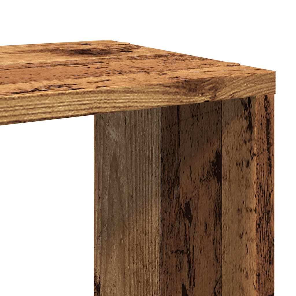 Libreria/Divisorio In Legno Vecchio 100X24X124,5 Cm Rovere Artigianale