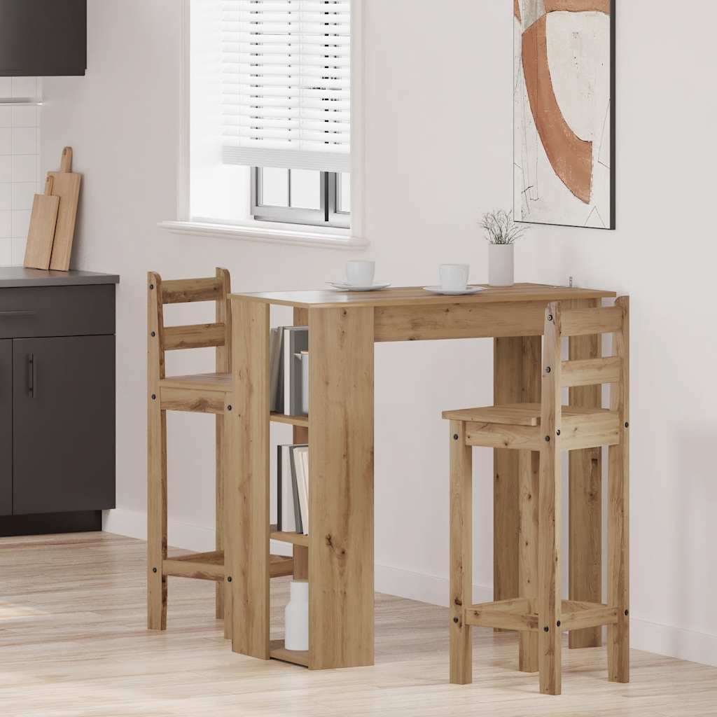 Tavolo Bar Con Ripiano Antico 102X50X103,5 Cm Truciolato