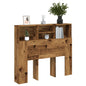 Testiera Con Contenitore Legno 160X19X103,5 Cm In Truciolato Legno Antico