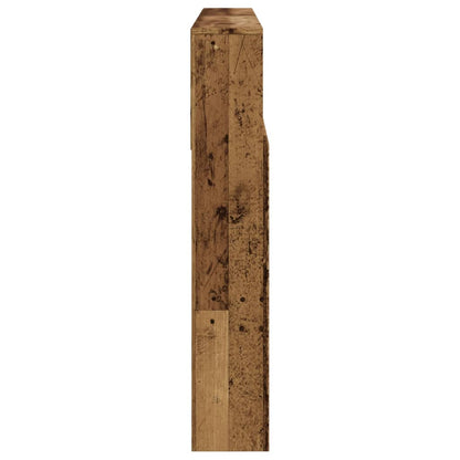 Testiera Con Contenitore Legno 160X19X103,5 Cm In Truciolato Legno Antico
