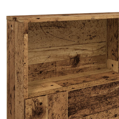 Testiera Con Contenitore Legno 160X19X103,5 Cm In Truciolato Legno Antico