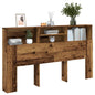 Testiera Con Contenitore Legno 160X19X103,5 Cm In Truciolato Legno Antico