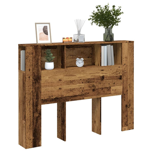 Testiera Contenitore 140X18,5X102,5 Cm Truciolato Legno Antico