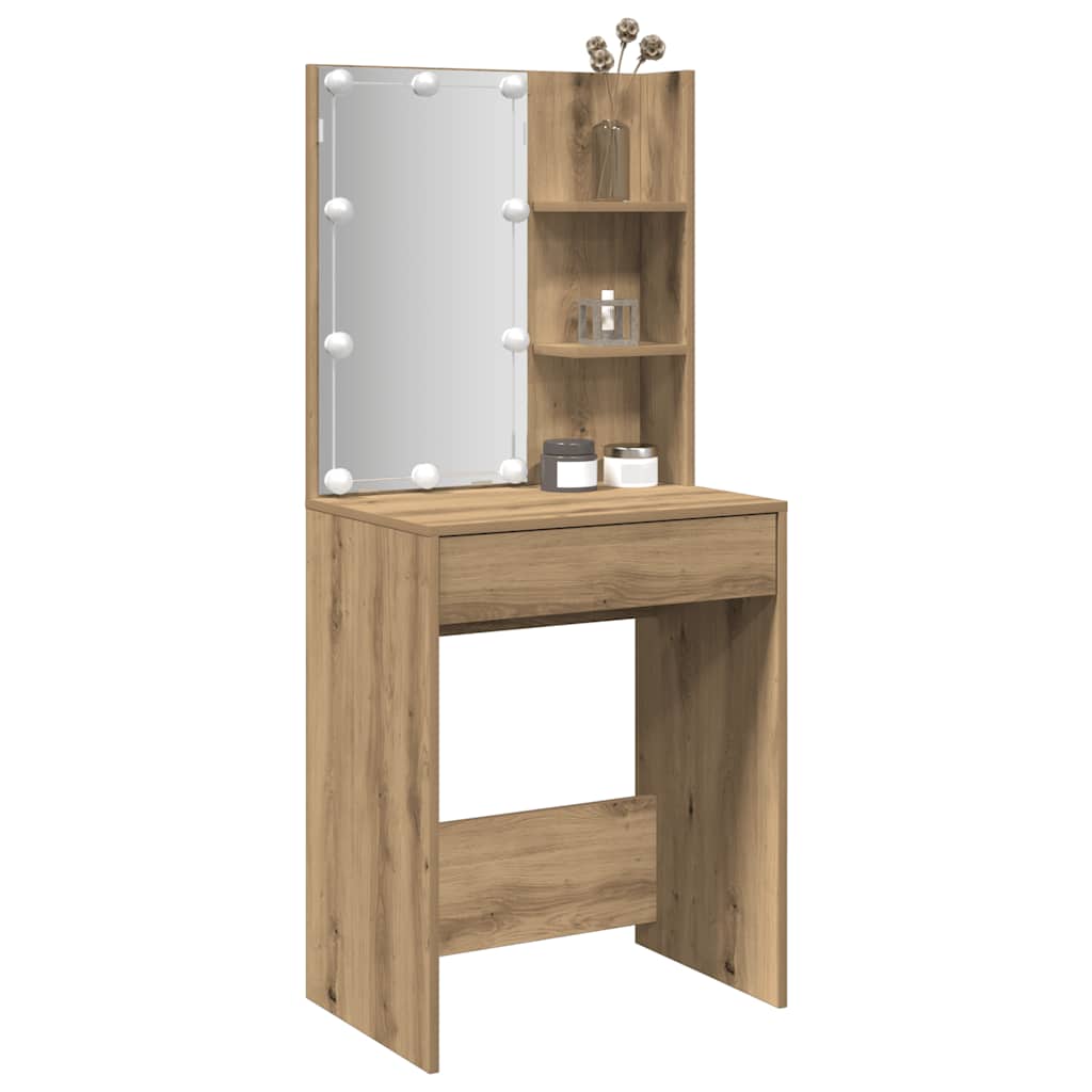 Tavolo Da Trucco 60 X 40 X 140 Cm Legno Multistrato