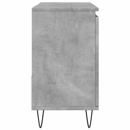 Armadietto Da Bagno Grigio Cemento 65X33X60Cm In Truciolato