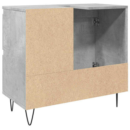 Armadietto Da Bagno Grigio Cemento 65X33X60Cm In Truciolato