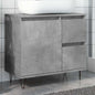 Armadietto Da Bagno Grigio Cemento 65X33X60Cm In Truciolato