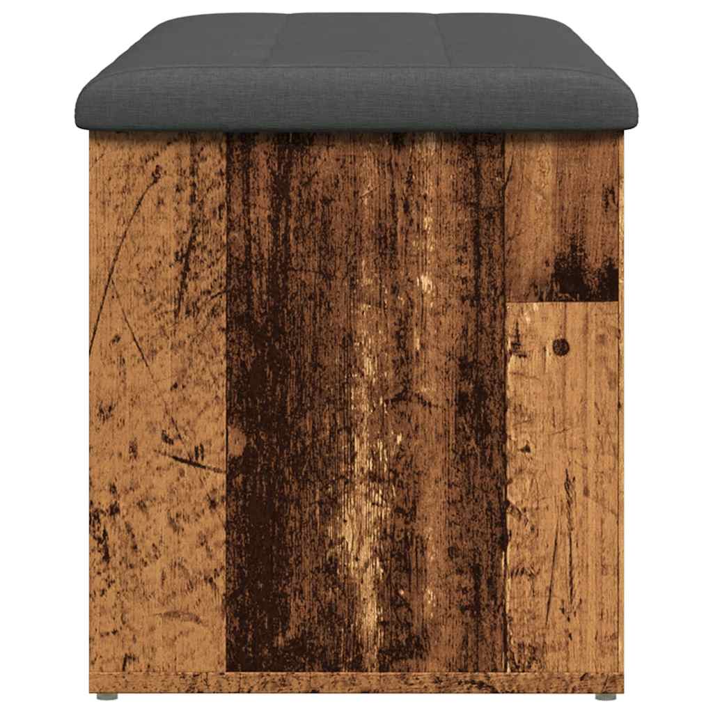 Panca Portaoggetti Legno Antico 102X42X45 Cm Legno Multistrato Legno Antico
