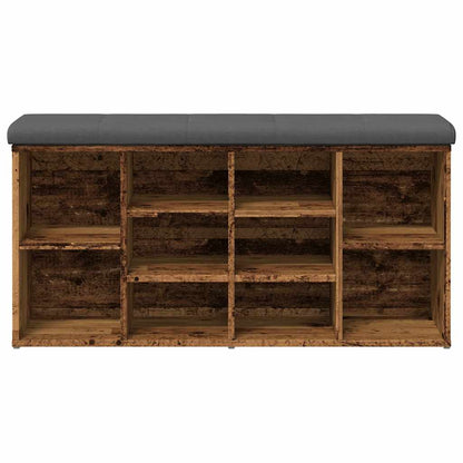 Panca Porta Scarpe Legno Antico 102X32X50 Cm Legno Multistrato Rovere Artigianale