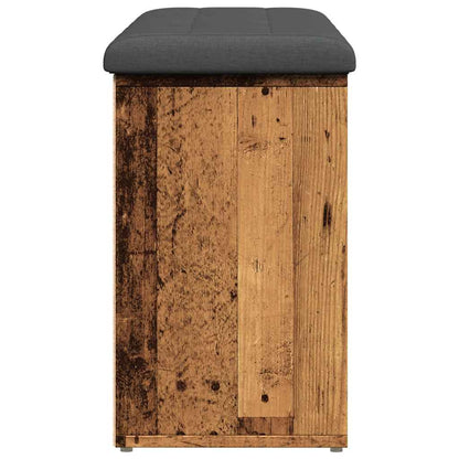 Panca Porta Scarpe Legno Antico 102X32X50 Cm Legno Multistrato Rovere Artigianale