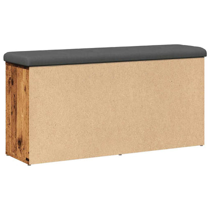 Panca Porta Scarpe Legno Antico 102X32X50 Cm Legno Multistrato Rovere Artigianale