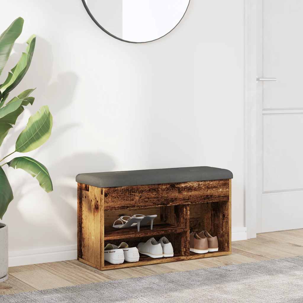 Panca Per Scarpe 82X32X45,5Cm Legno Multistrato
