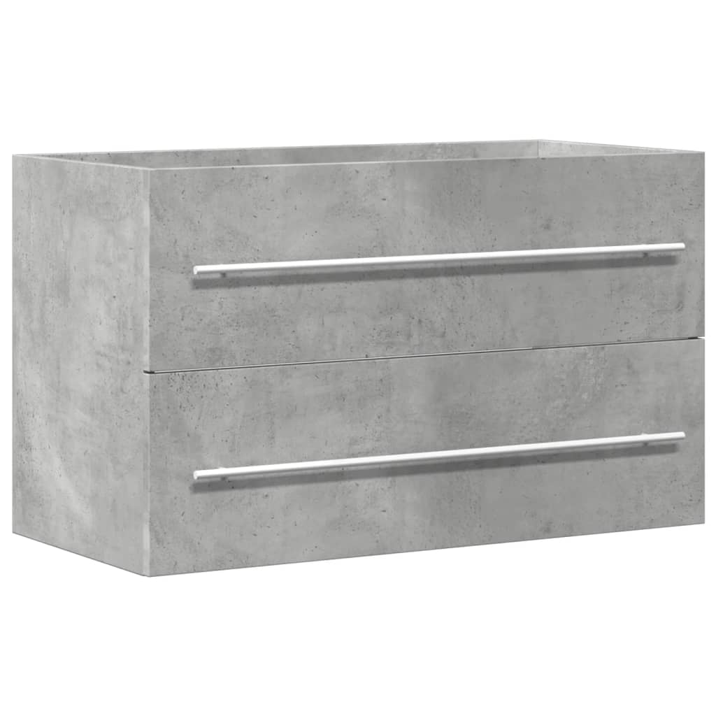 Mobile Lavabo 80X38,5X48 Cm In Truciolato Grigio Cemento