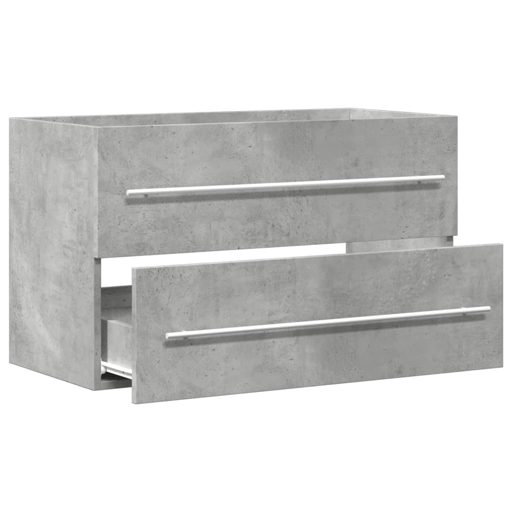 Mobile Lavabo 80X38,5X48 Cm In Truciolato Grigio Cemento