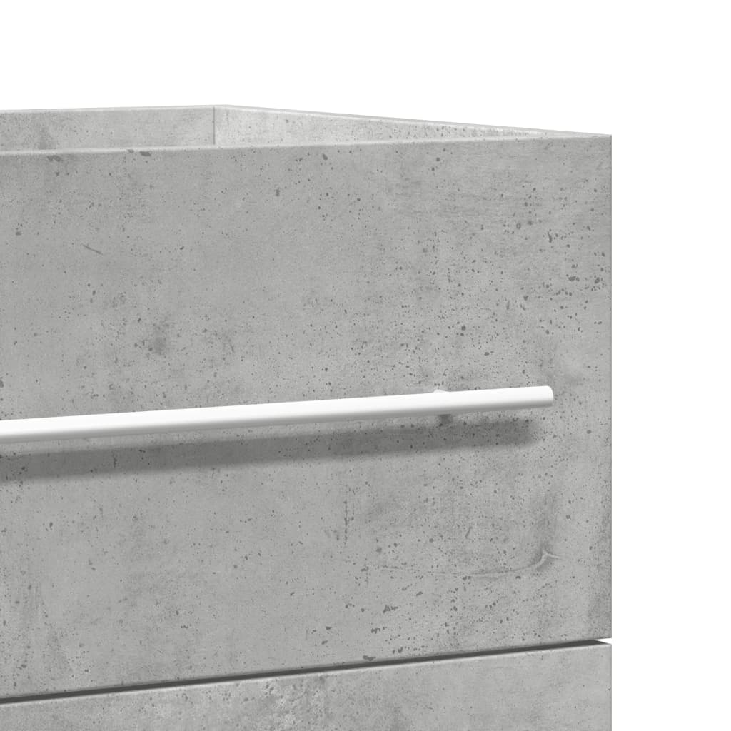 Mobile Lavabo 80X38,5X48 Cm In Truciolato Grigio Cemento