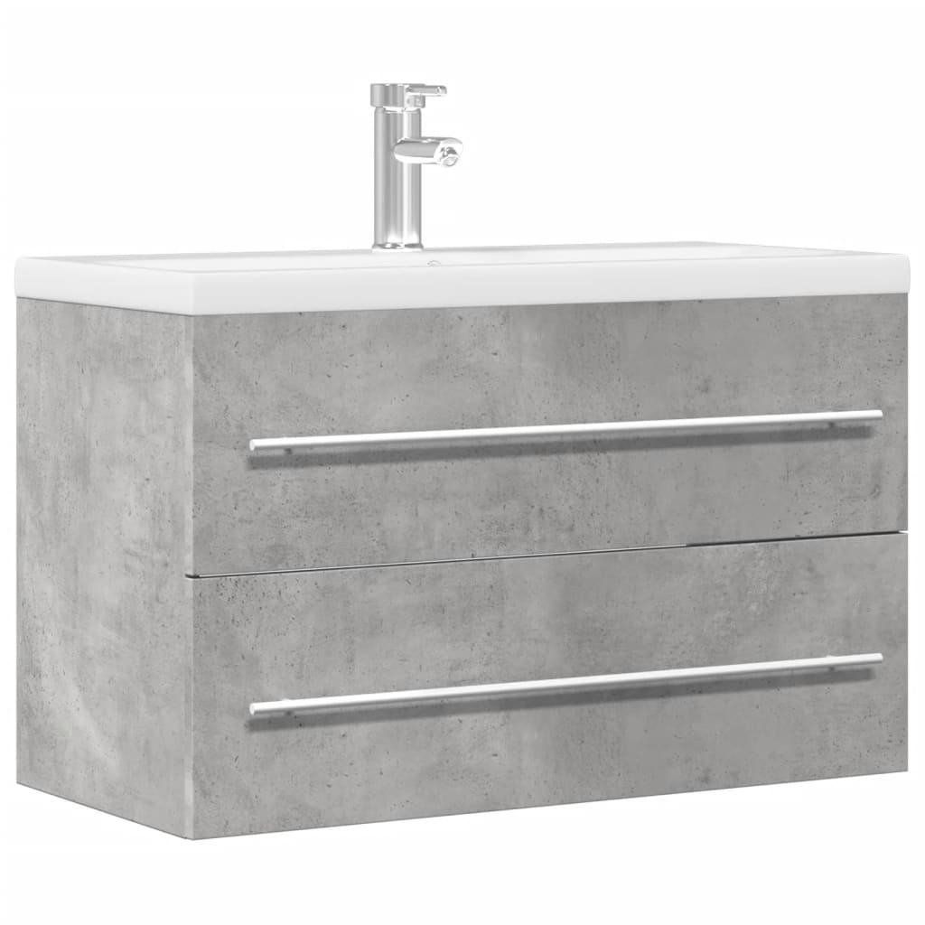 Mobile Lavabo 80X38,5X48 Cm In Truciolato Grigio Cemento