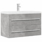 Mobile Lavabo 80X38,5X48 Cm In Truciolato Grigio Cemento