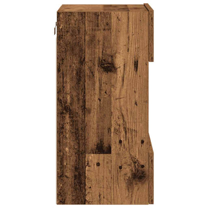 Mobili Da Parete Con Luci Led Per Tv 2Pz Legno Vecchio 40X30X60,5 Cm