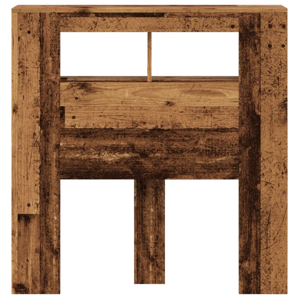 Testiera Led Legno Antico 100X18,5X103,5 Cm Legno Multistrato